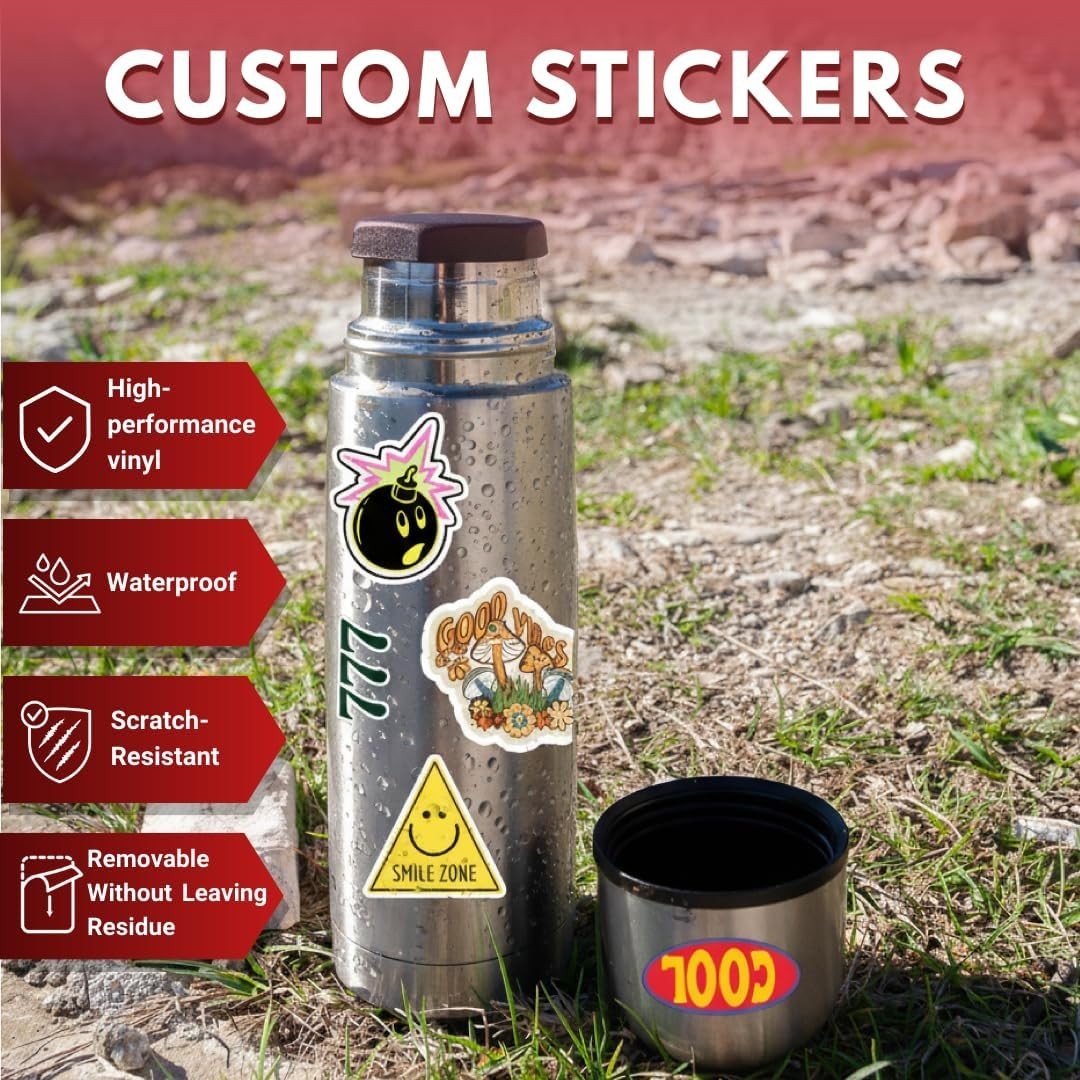 Custom Logo Label Packaging Personalized DTF Weather Waterproof Decal Stickers