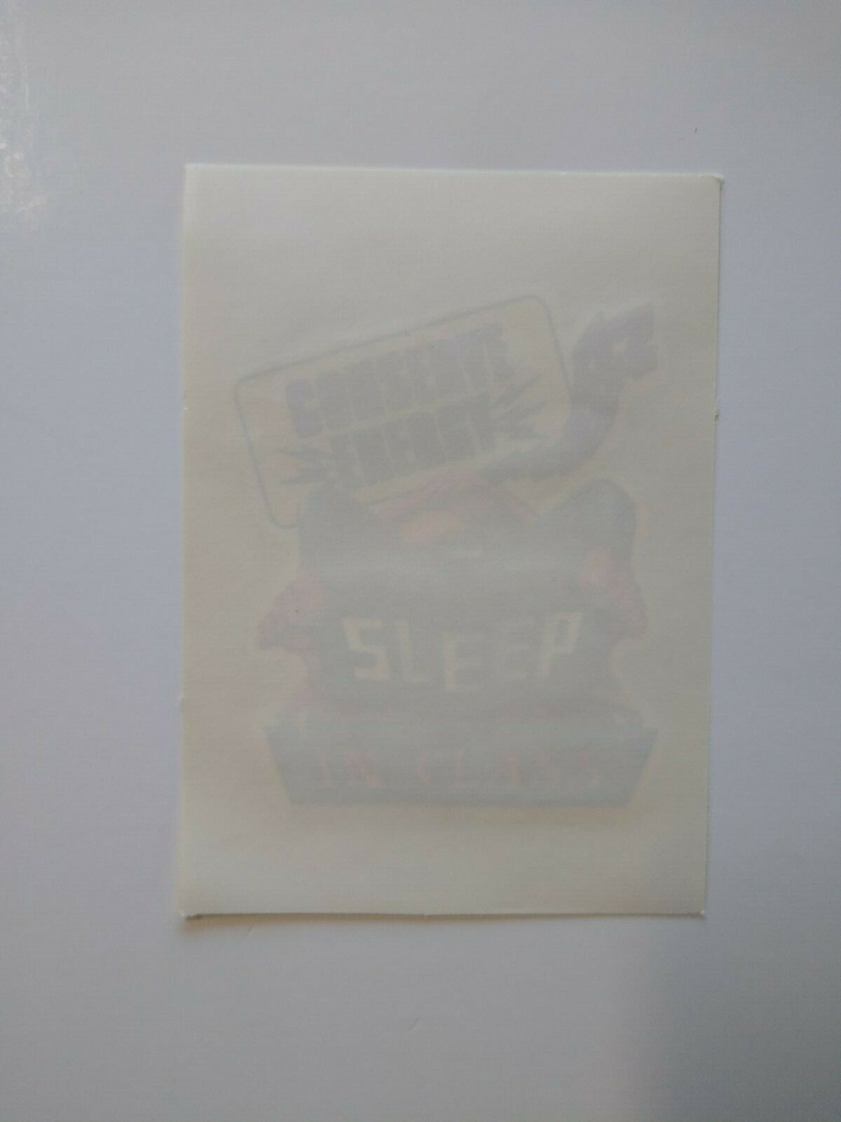 Conserve Energy Sleep In Class Screamin Gleamin Glitter Iron-On Decal Donruss