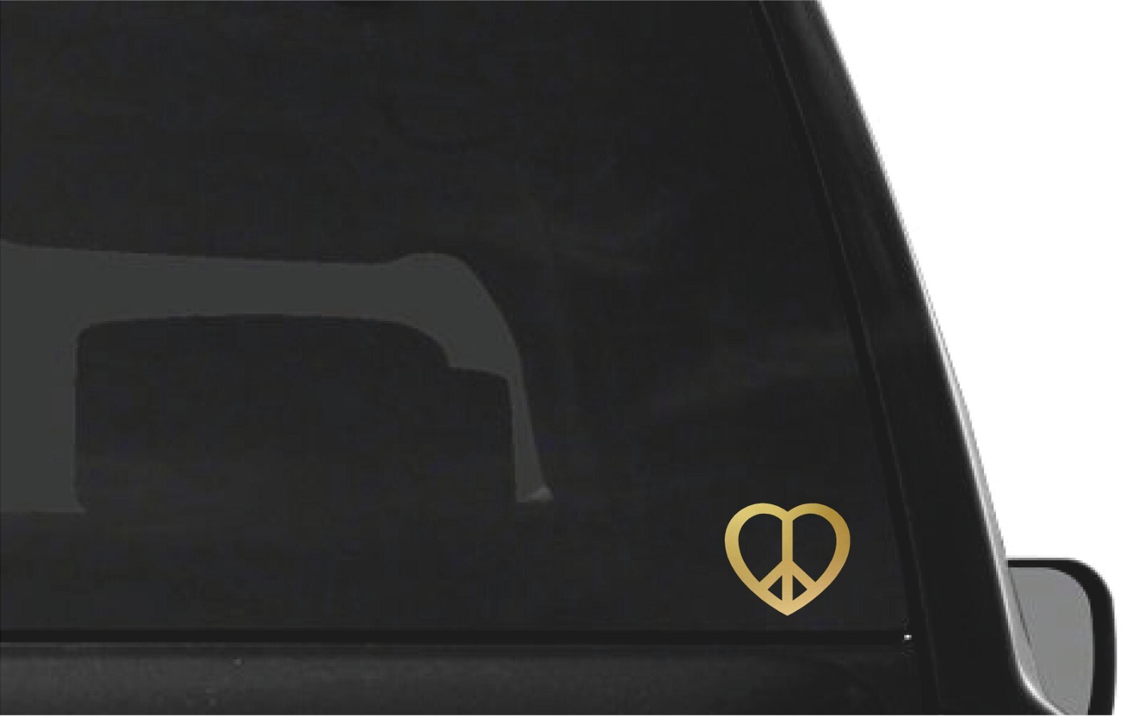 Peace Heart Shape Vinyl Decal Love Peace symbol Sticker
