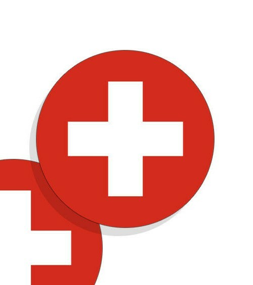 Switzerland Flag Stickers Flag Decals Vinyl Round Set of 4 Swiss Flags