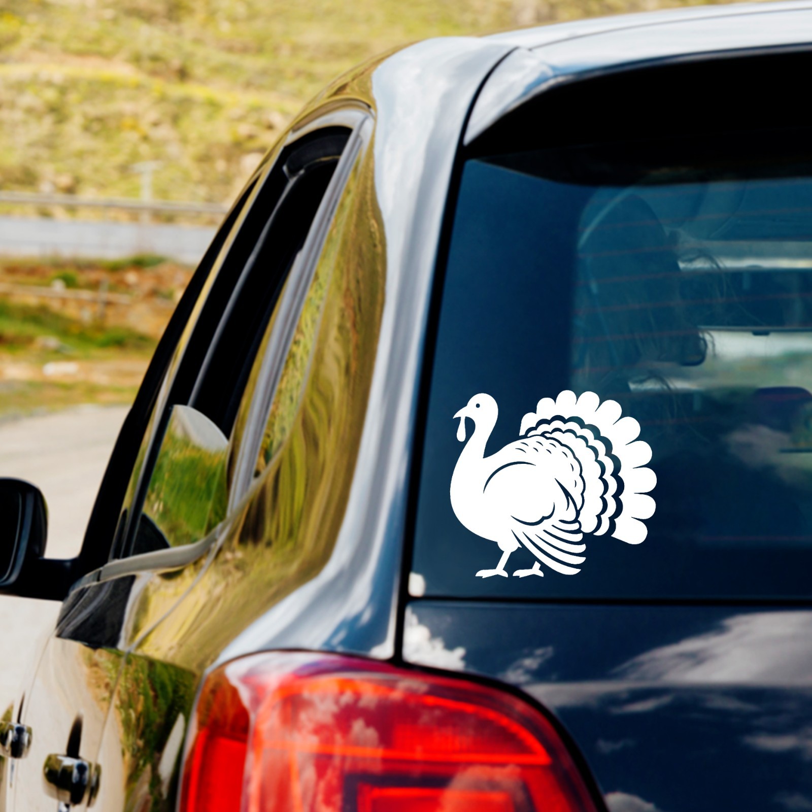 Turkey Thanksgiving Vinyl Decal Sticker Car Truck Window Gobble Feathers