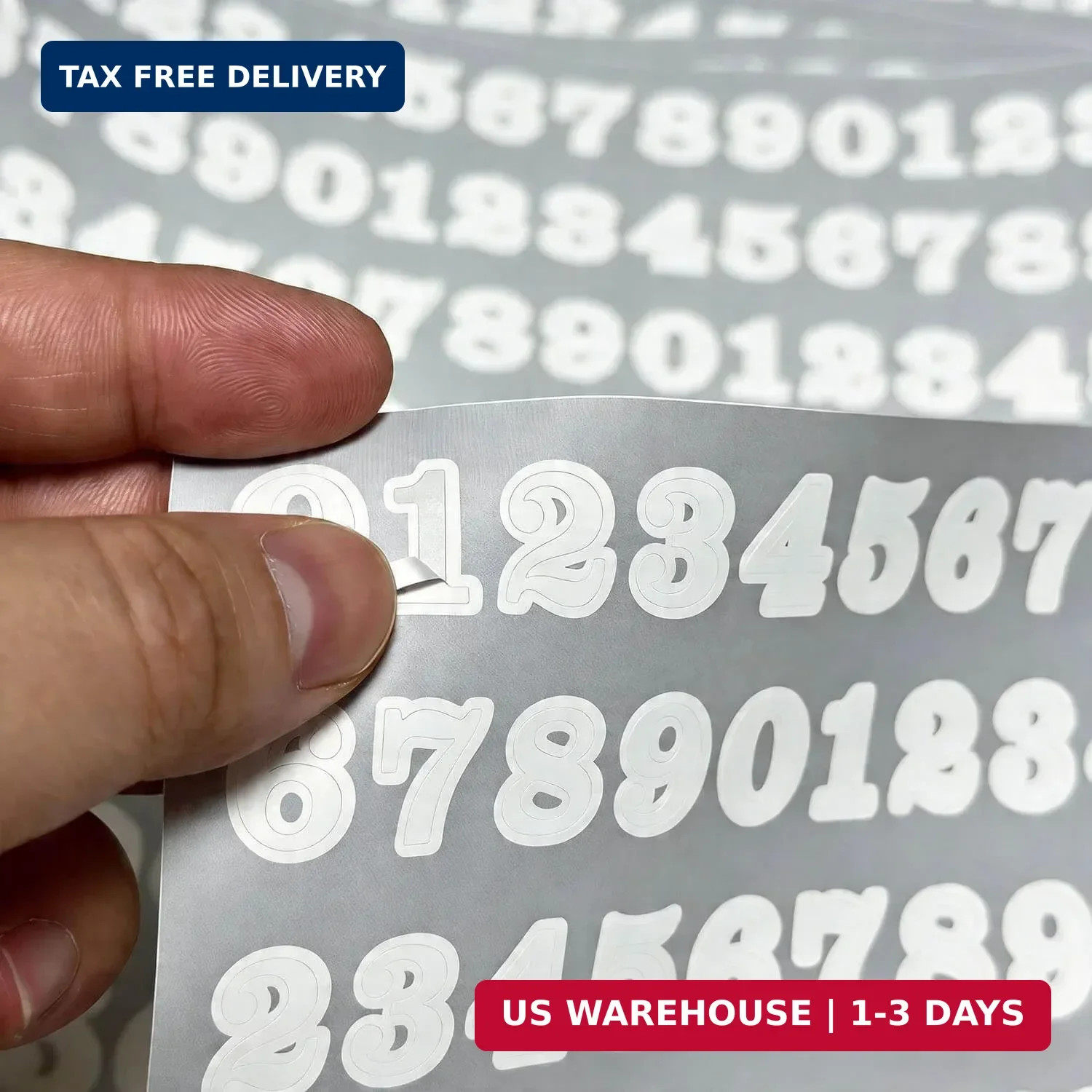 1600 Pcs 0.5 Inch Number Stickers,10 Sheets Vinyl Waterproof Mailbox Numbers,Sel
