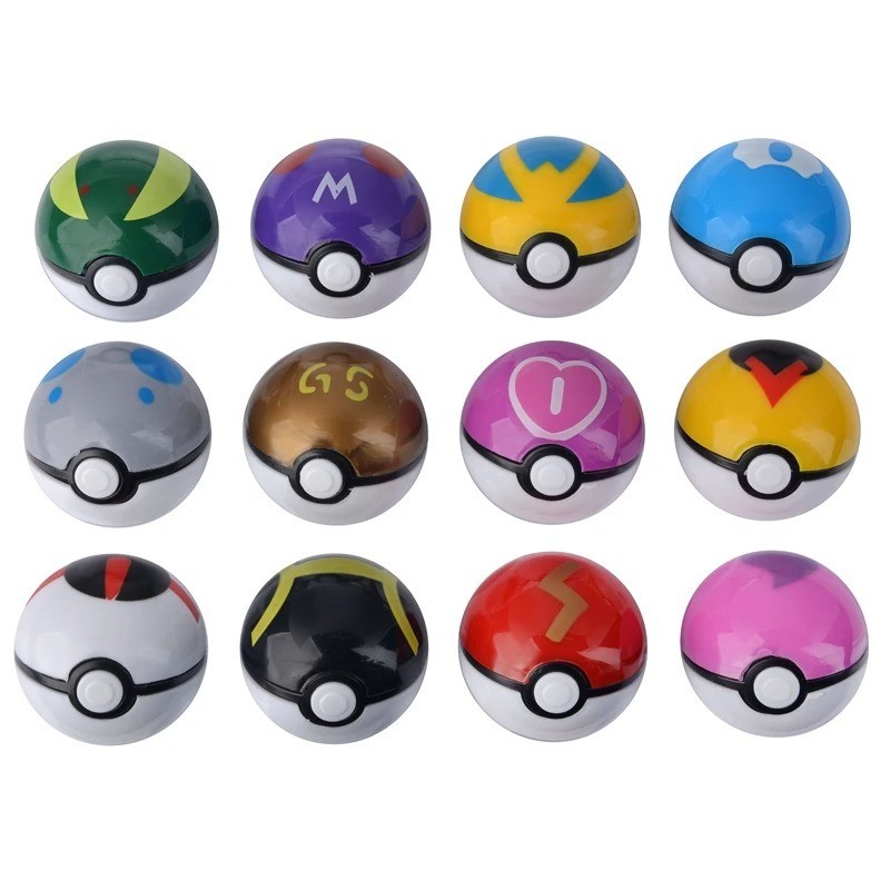 12 Pcs/Set Poke Pokeball Action Figure Poke Game Poke Ball Model Gift Toys Kids