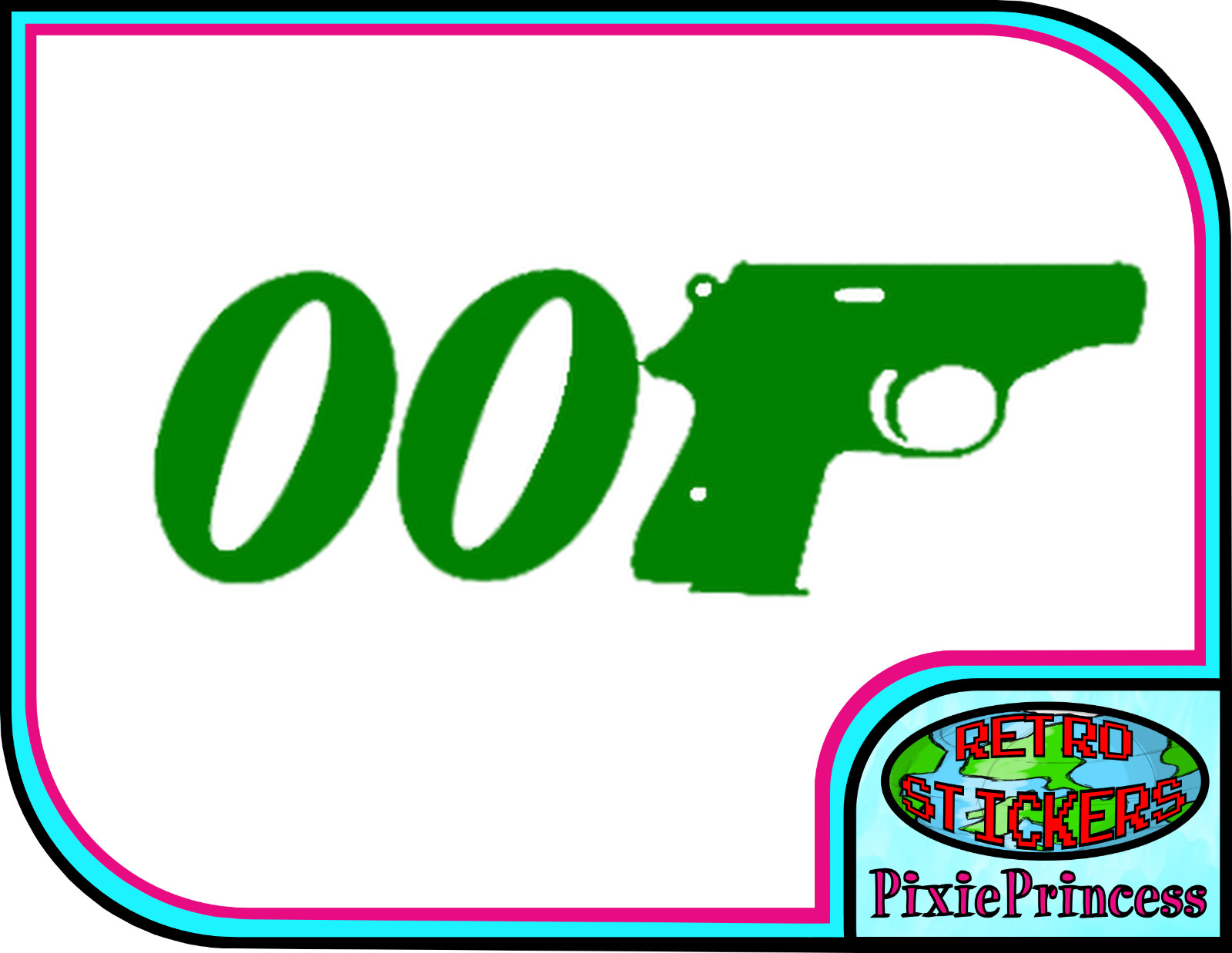 007 James Bond C Vinyl Sticker Laptop Car Van Truck Wall Art Poster Window Movie