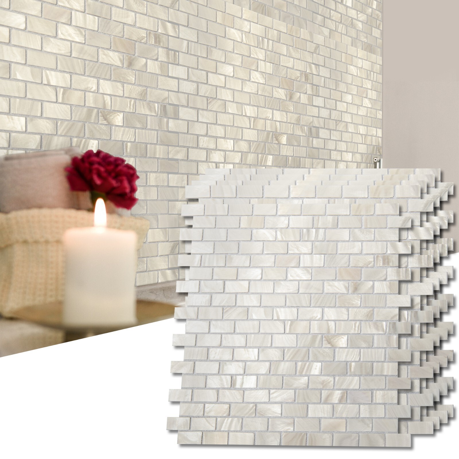 Art3d Natural Mica Sheet Wall Decal, 12 x 12 inches,Multi-scenario use