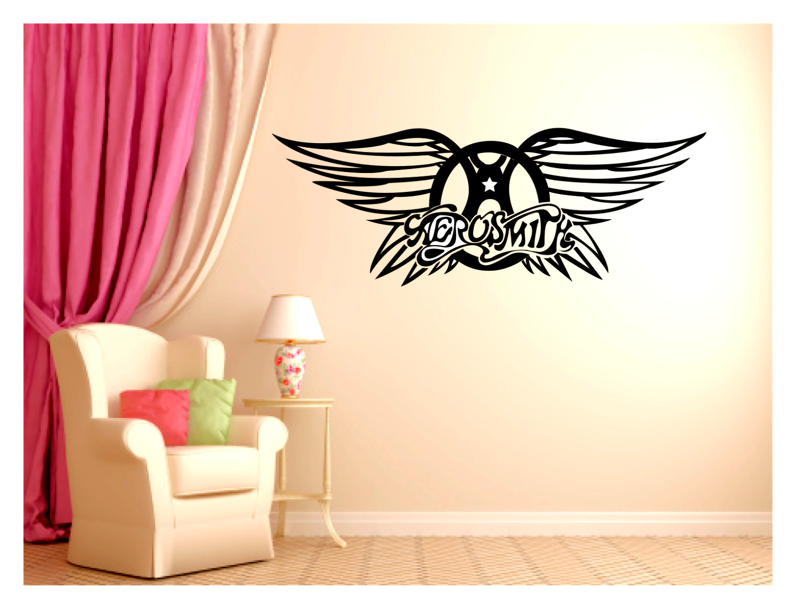 AEROSMITH LOGO vinyl wall art sticker decal 36×13" Your Choice Of color