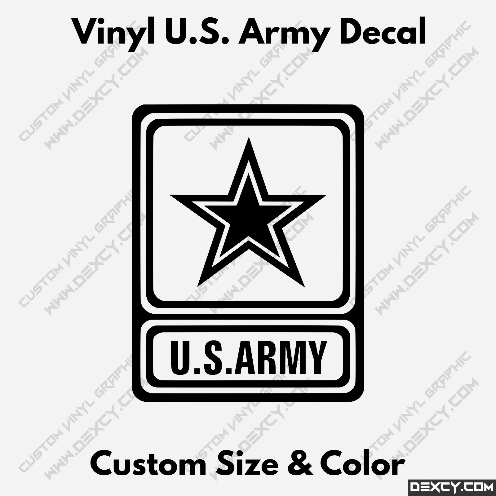 UNITED STATES ARMY Decal, U.S. Army Stickers, US ARMY DECAL, Military Vinyl LOGO