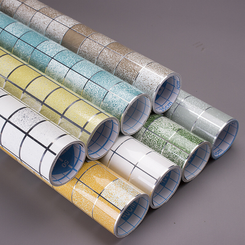 5M Self Adhesive Wall Tile Decal Sticker Kitchen Bathroom Home Hotel Wallpaper