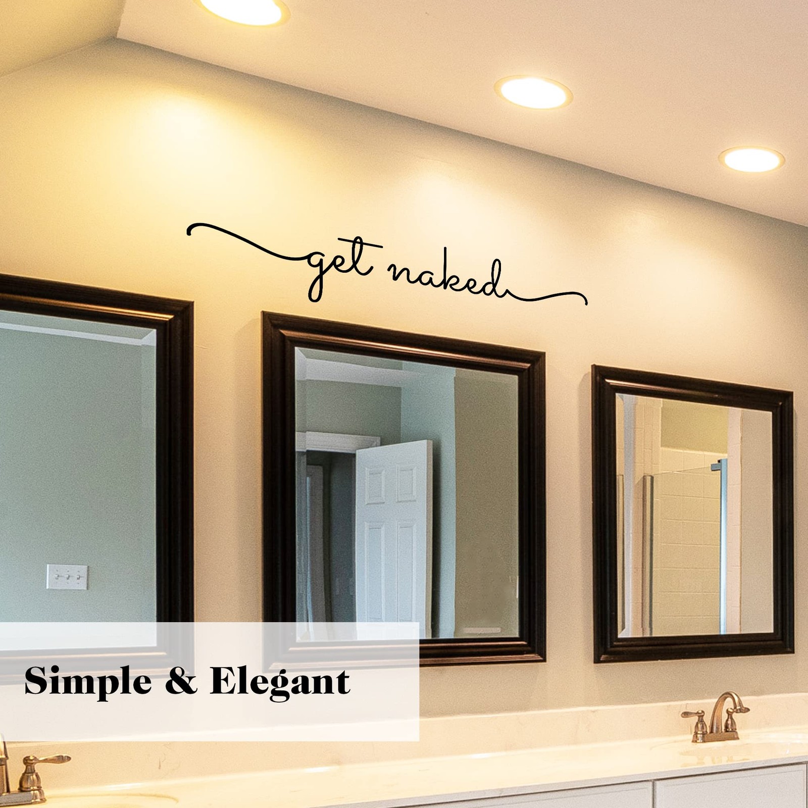 Large Naked 2 Funny Bathroom Wall Decal for Home Bathroom Decor Family Quote …