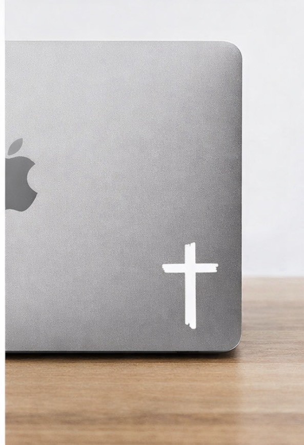 4 Pcs Small Cross Vinyl Decal Stickers 1×1.5” Christian Jesus Faith Car Laptop