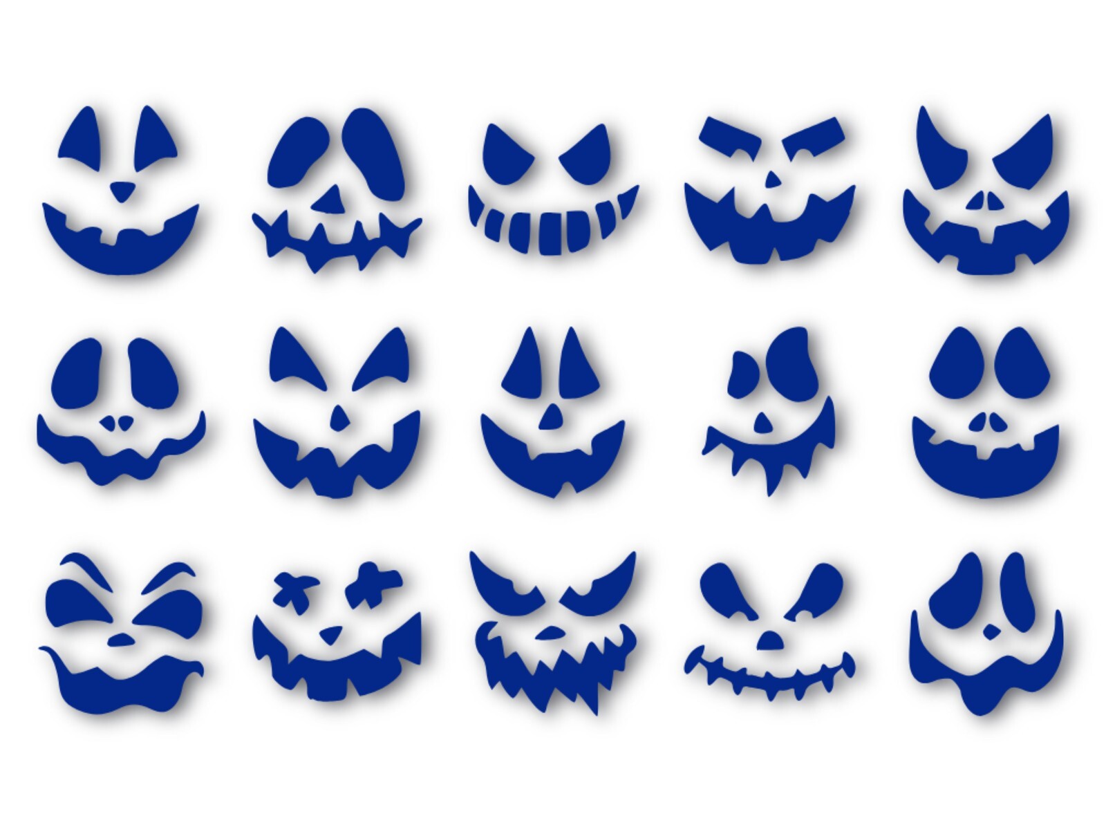 Halloween Pumpkin Faces Mini Stickers Decal Sheet 15 Different Vinyl Spooky Face