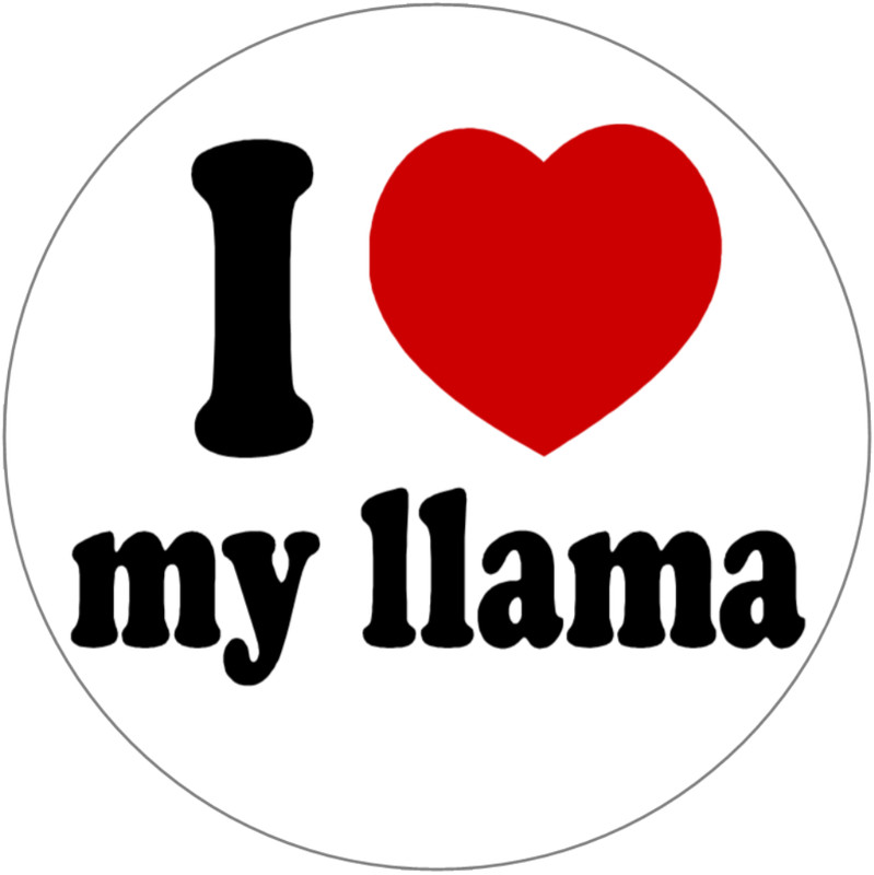 I Love My Llama – 3 Pack Circle Stickers 3" x 3"