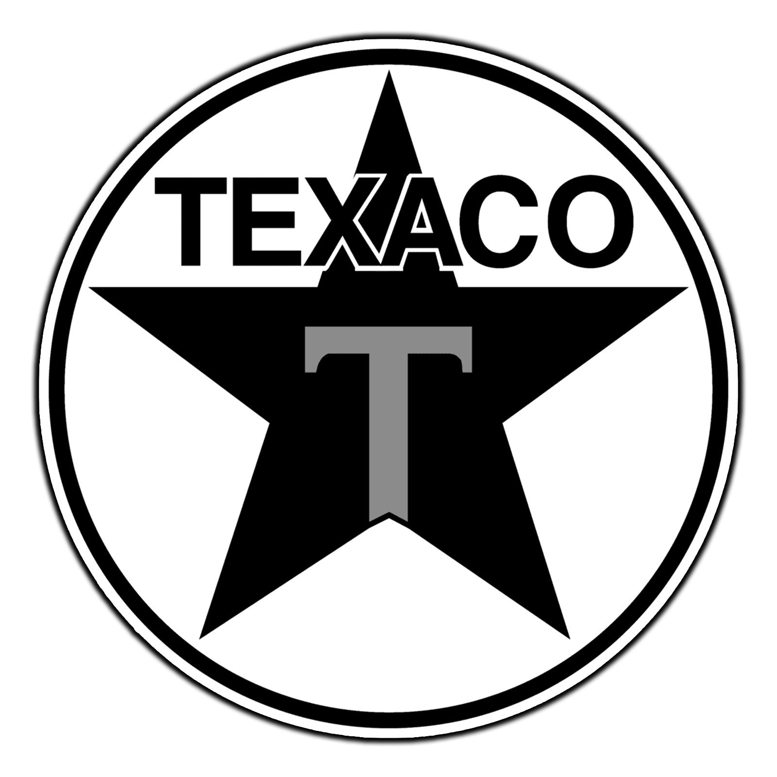 Texaco B&W Logo #6 Sticker Waterproof Vinyl Decal Die-Cut Laptop Car