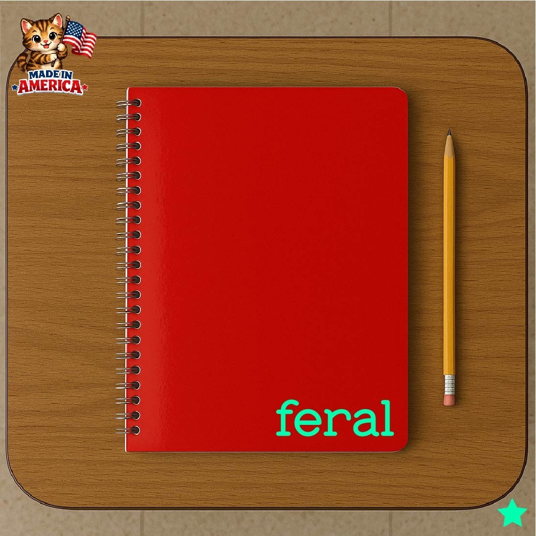 Feral Decal Sticker Funny Out of Control Wild Adult Life Crazy Goth Emo Kid Teen