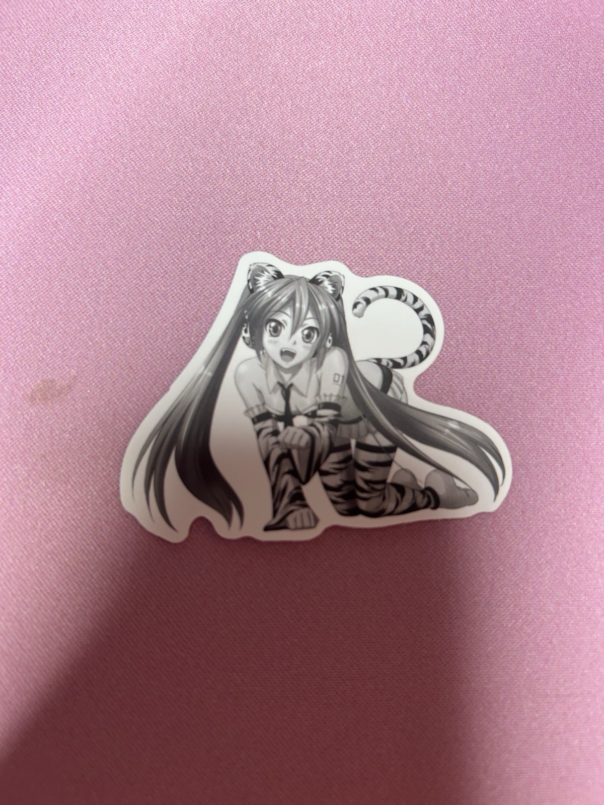 black and white waifu lewd stickers #14