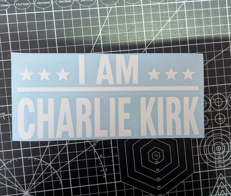 8 Inch I Am Charlie Kirk USA Freedom Car Window Decal sticker