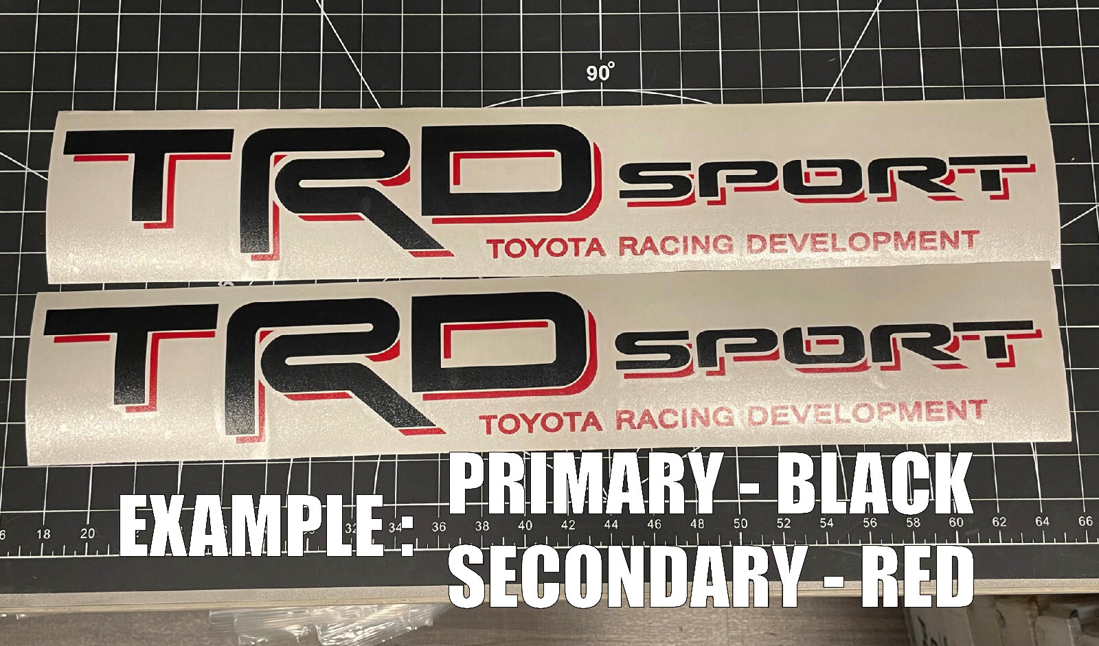 2x TRD Sport Decal for Toyota Tacoma Tundra Bedside Vinyl Decal CUSTOM COLOR