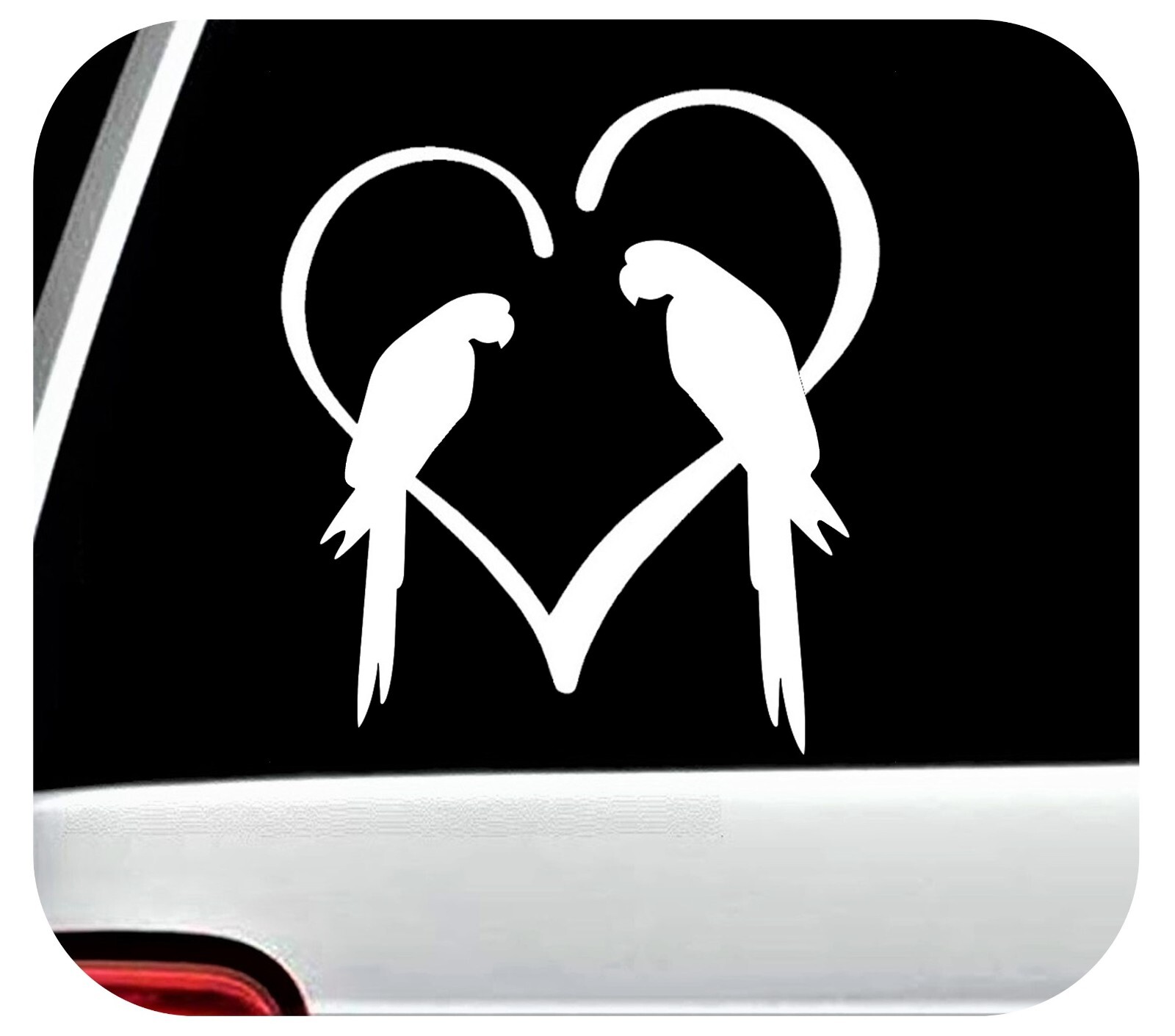 Parrot Heart Decal for Car | Macaw Sticker | Love My Parrots | BG2048
