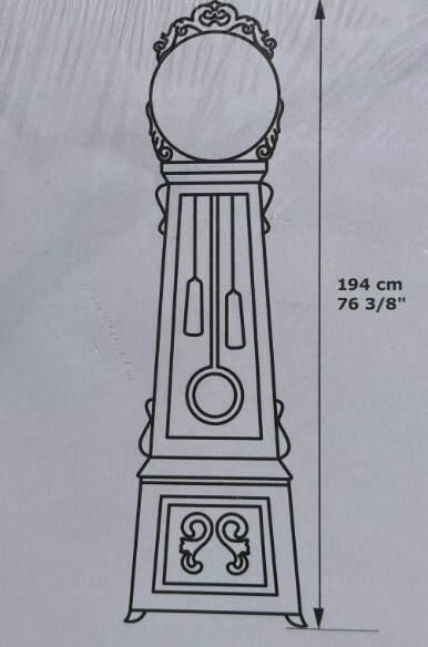 IKEA Mortorp Grandfather Clock Sticker Decal Wall Decor Anne de Graffe 76" NEW