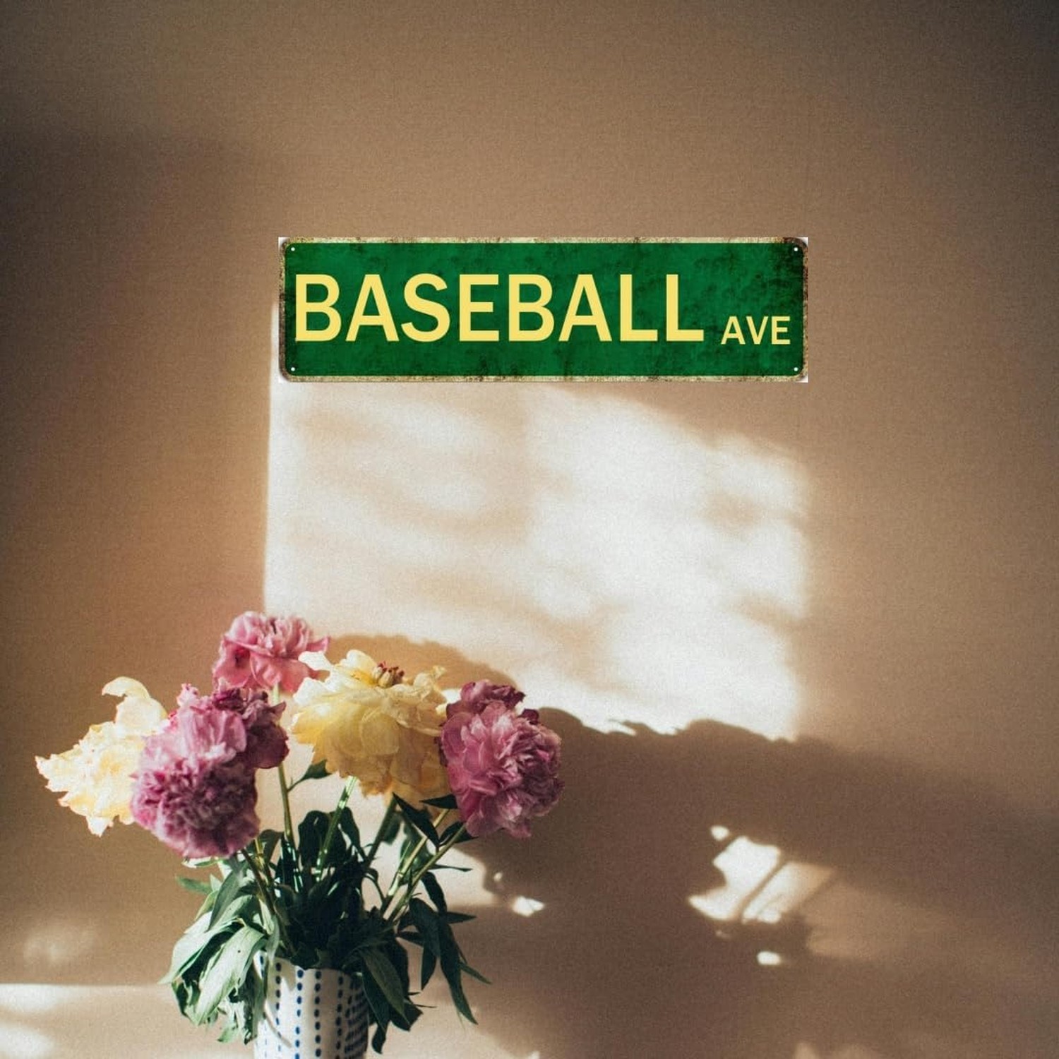 Baseball Decor For Boys Room Baseball Sports Vintage Metal Baseball Ave Tin S…