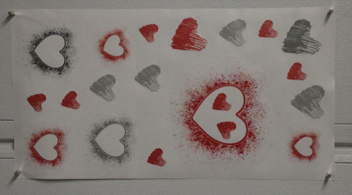 MY LIFE MY WALL ART HEARTS (GLITTER) 23.62 IN X 12.59 IN FREE SHIPPING