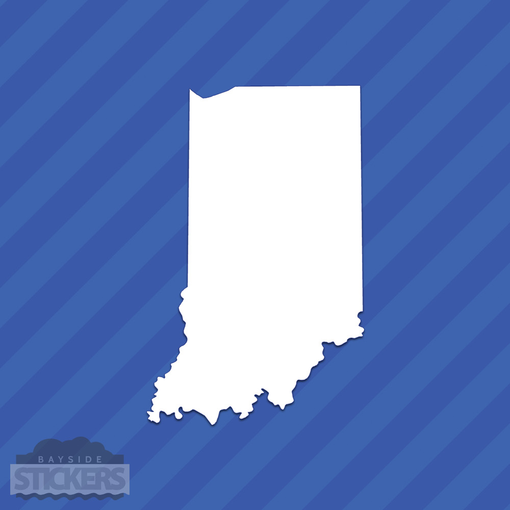Indiana IN State Outline Vinyl Decal Sticker