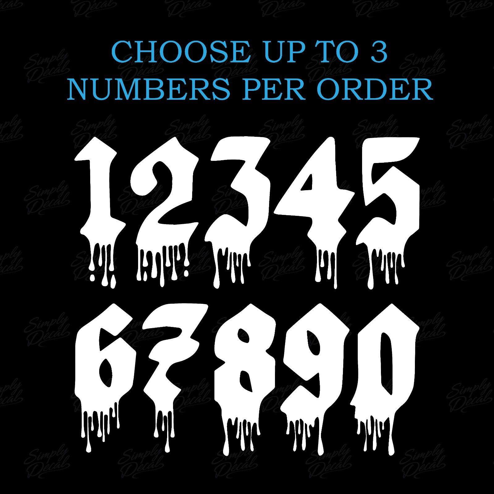Paint Dripping Moto Decals – Stand Out on the Track⚡Custom RC Numbers BMX Plate⚡