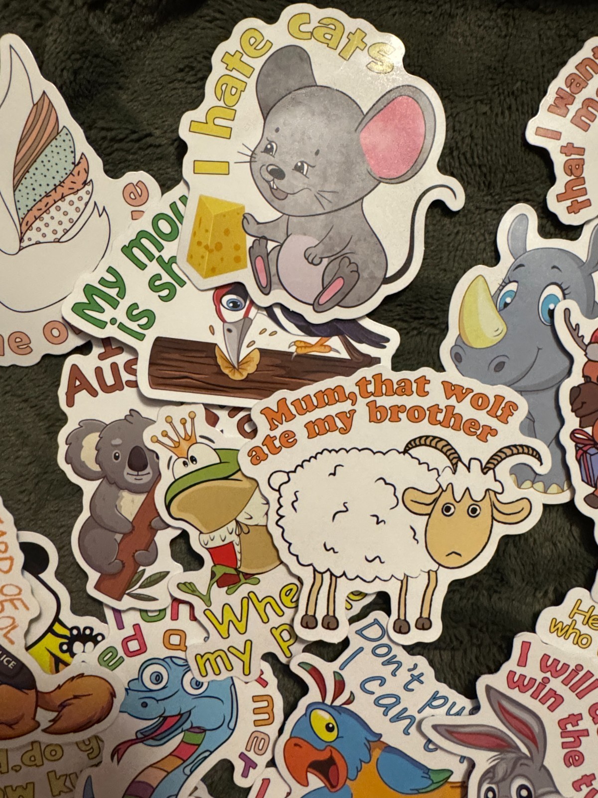 Animal Cartoon Themed Stickers Pack of 49 Mixed Set Decorate Luggage Laptop Cups