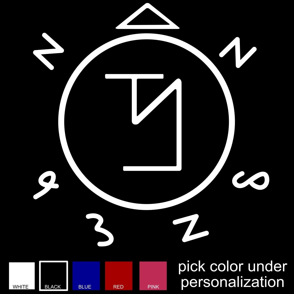 Angel Banishing Symbol – Supernatural Wall Vinyl Decal/Sticker -large size