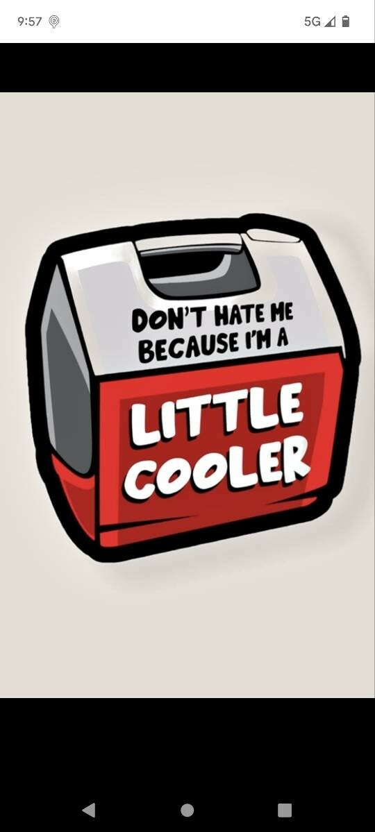 5-pack funny Little Cooler sticker 3" waterproof vinyl stickers