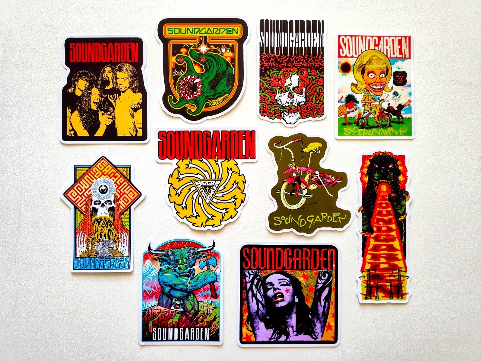 Soundgarden Sticker Lot (10 Stickers) grunge alt rock nirvana pearl jam vinyl