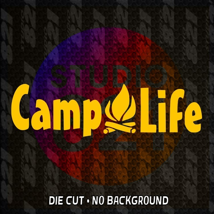 Camp Life Vinyl Decal Sticker – Die Cut ATV RV Camping, Outdoors Family