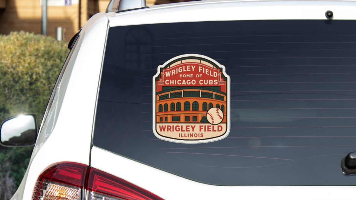 Wrigley Field Illinois Sticker Decal Vinyl Die-Cut Symbolic Landmark Design