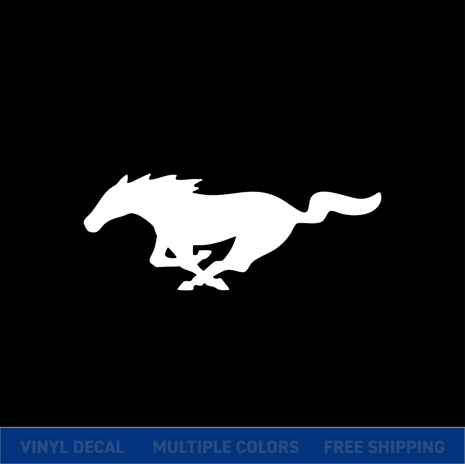 Mustang Horse Logo Decal – Car Truck Window Sticker – Ford Pony Vinyl Graphic