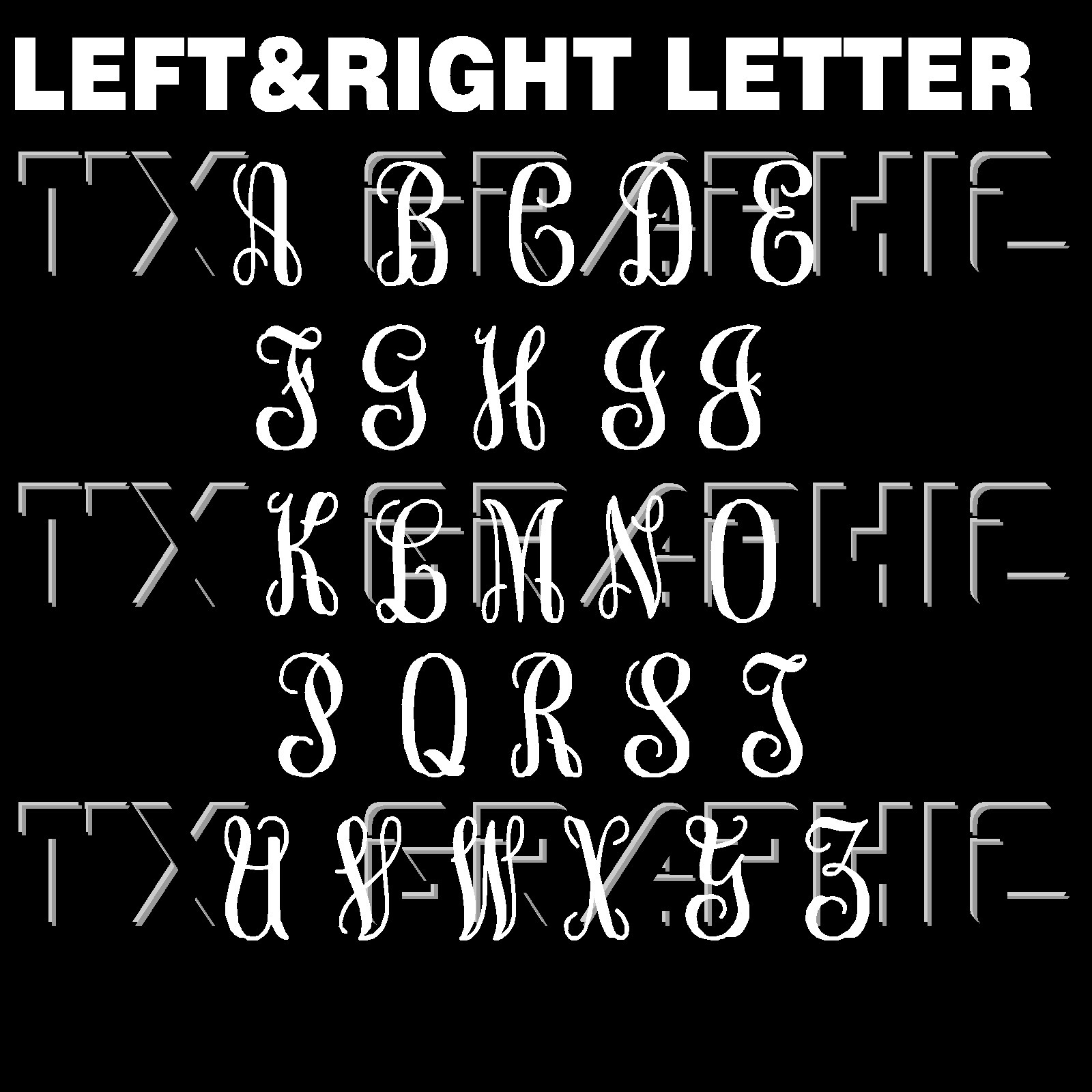MONOGRAM CUSTOM DECAL STICKER WITH LAUREL CAR WINDOW VINLY LETTERING VINE FONT