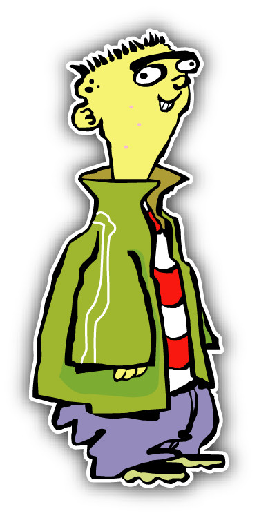 Ed, Edd n Eddy Eddy Cartoon Car Bumper Sticker Decal 5"x 4"