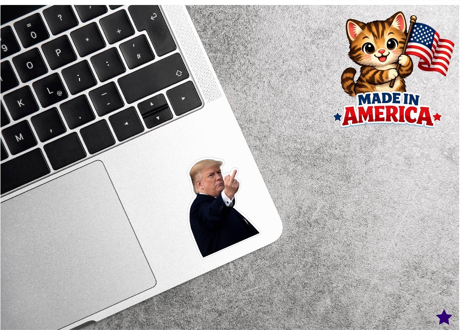 Trump Middle Finger Decal Sticker Flipping Off Political MAGA F*** You Funny USA
