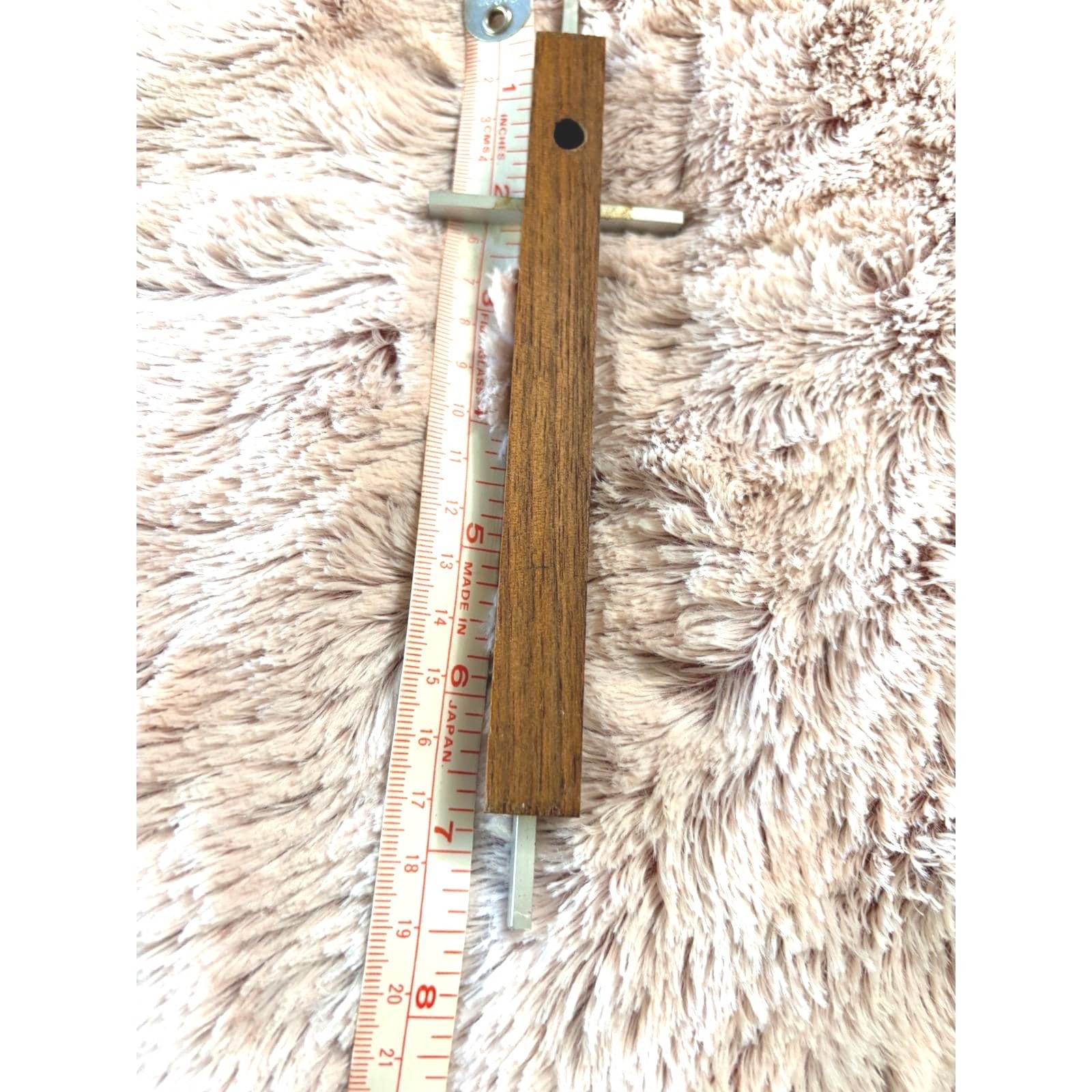 Vintage Mid Century Modern Wood Metal Wall Cross Minimalist MCM Religious Art