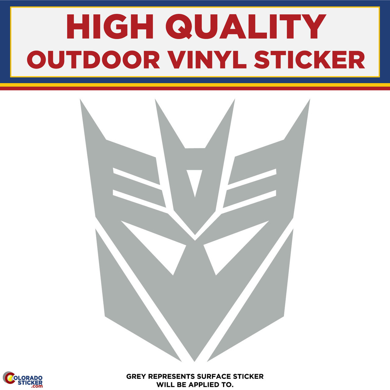 Decepticon Die Cut , High Quality Vinyl Sticker Decals