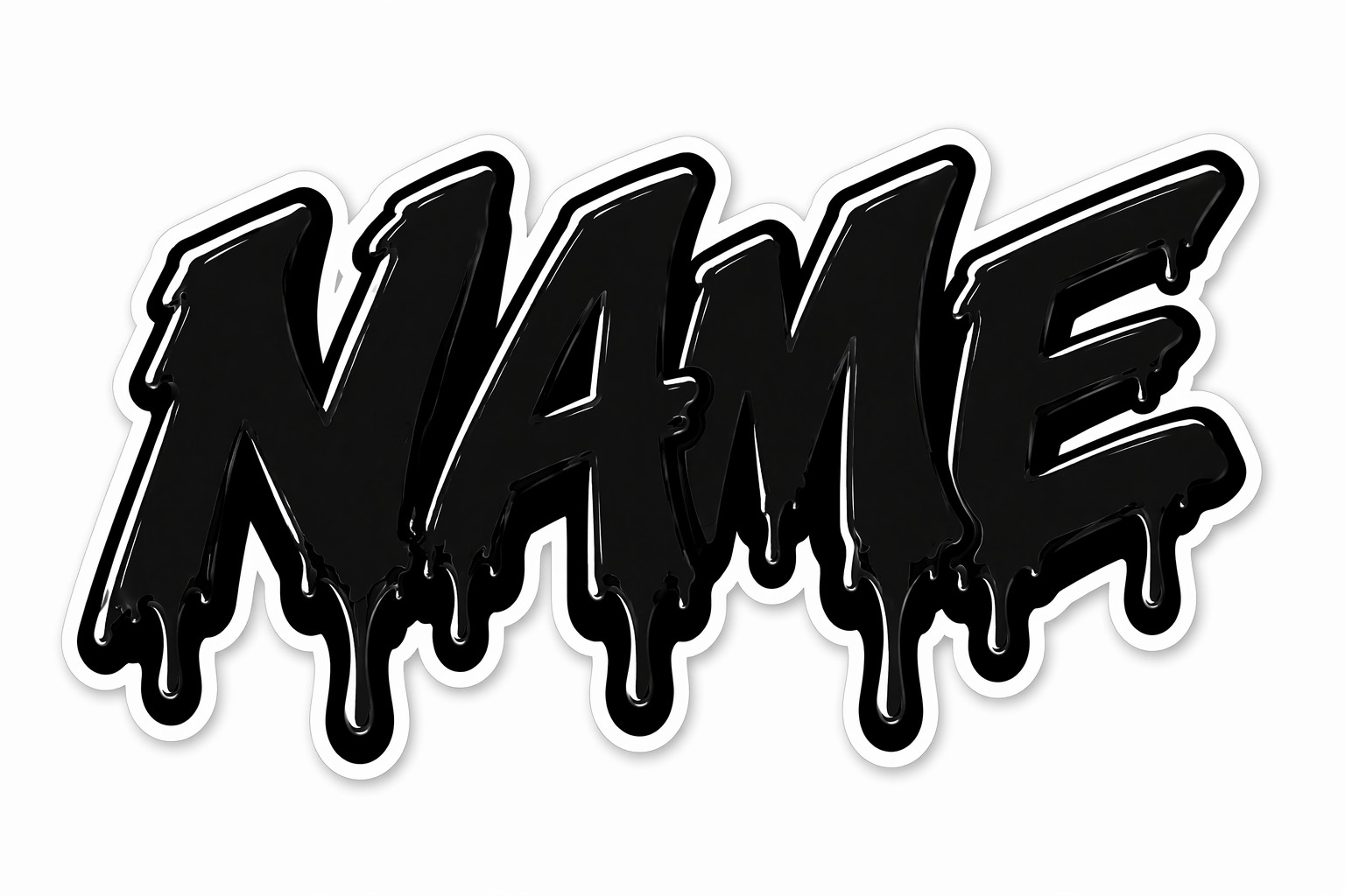 Custom Name Sticker Graffiti Personalized Decal Any Name Car Laptop
