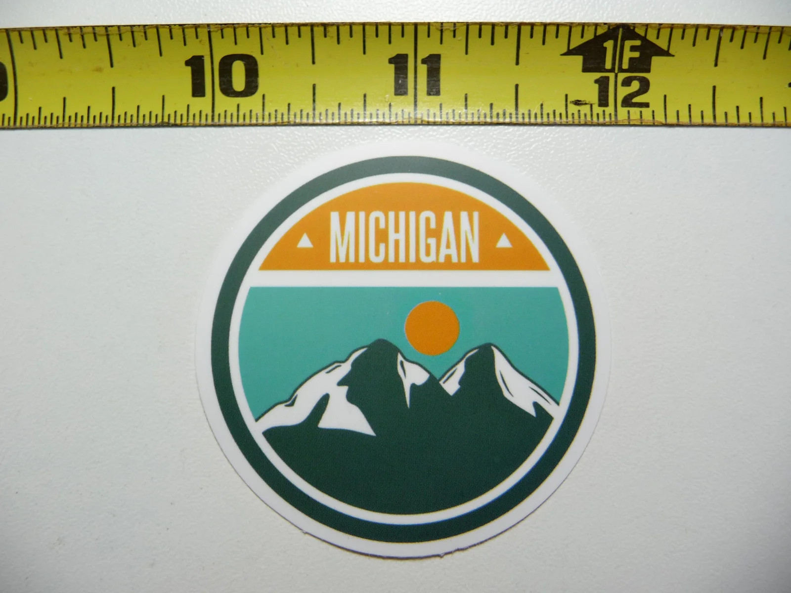 MICHIGAN SUNSET PEAKS SMALL STICKER DECAL TRAVEL STATE VACATION SOUVENIR