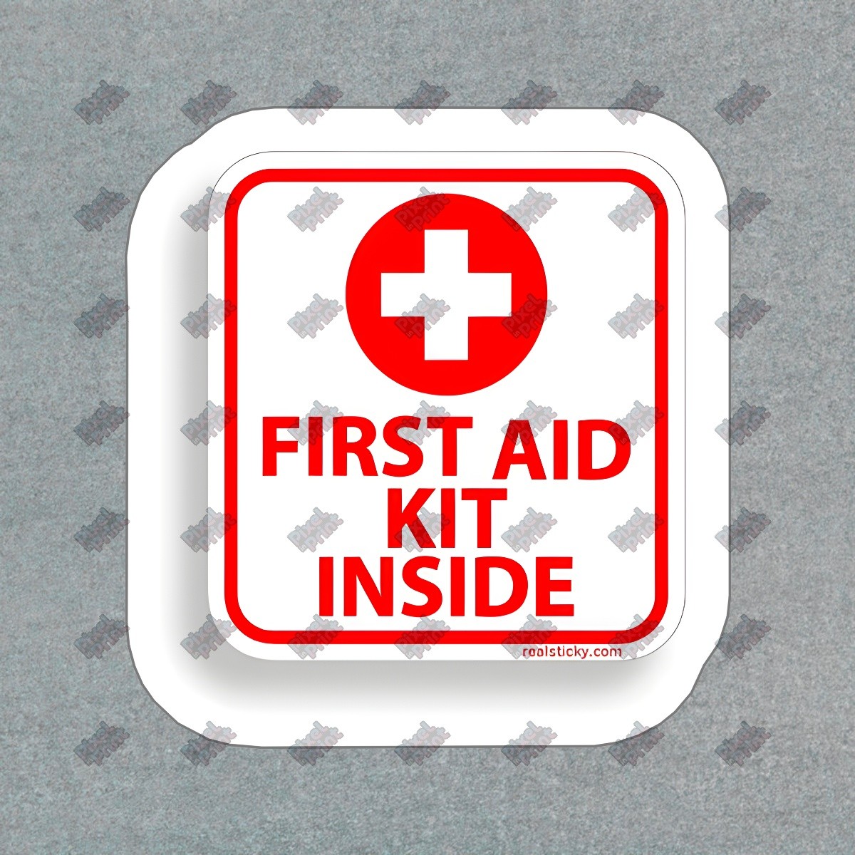 First Aid Kit Inside Vinyl Sticker/Decal Emergency Safety Sign for #310083