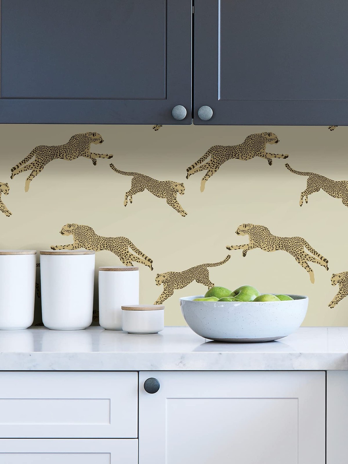 Scalamandre Dune Leaping Cheetah Peel & Stick Wallpaper Neutral