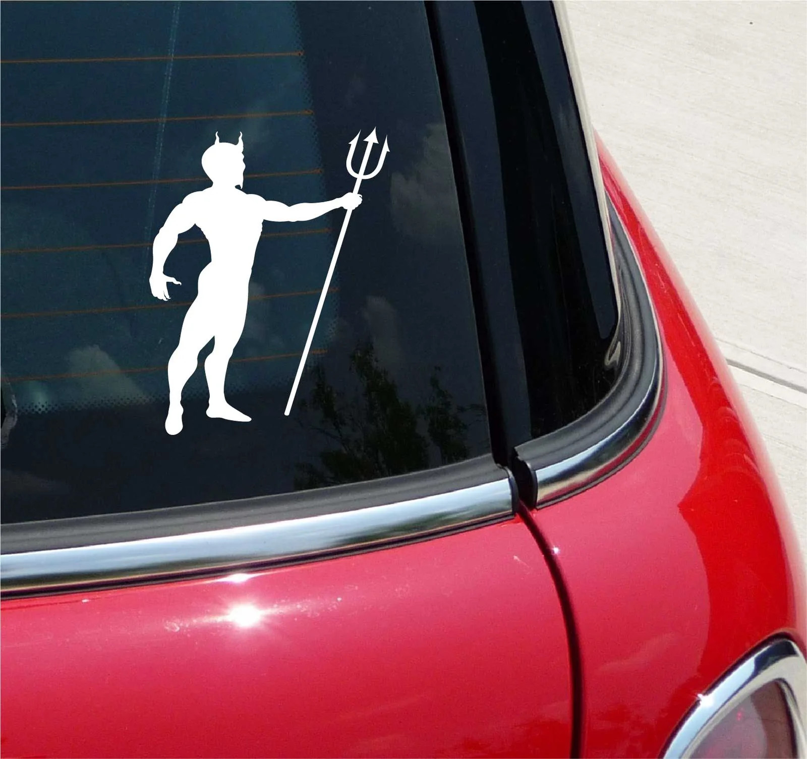 DEVIL HAUNTED SATAN LUCIFER GRAPHIC DECAL STICKER ART CAR WALL DECOR