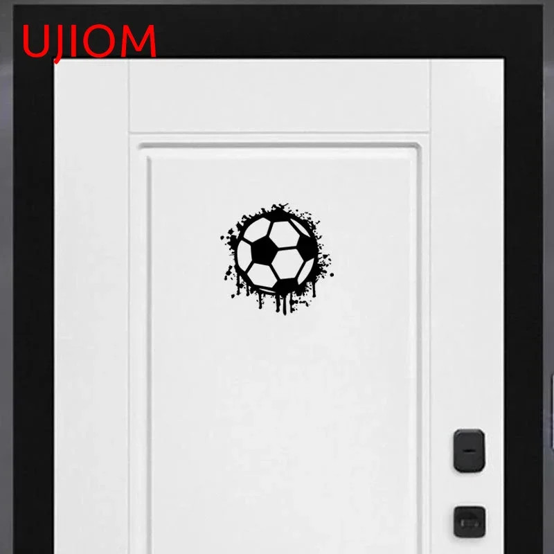 UJIOM 13cm Football Crack 3D Wall Stickers Moisture-proof Decals Tear Painting