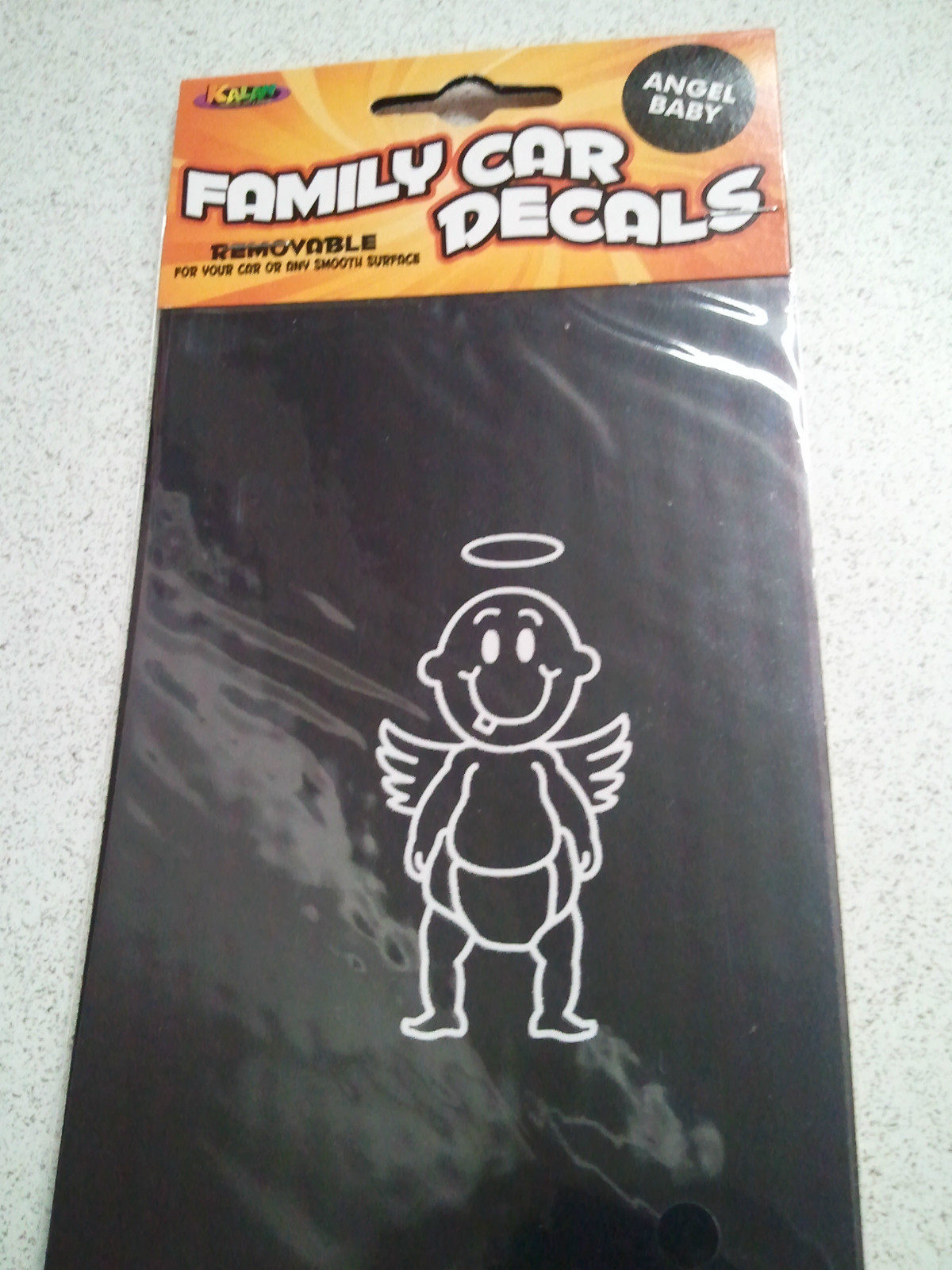 Choice of BABY Family Car / Window / Locker Cling Decals Angel Devil Zombie