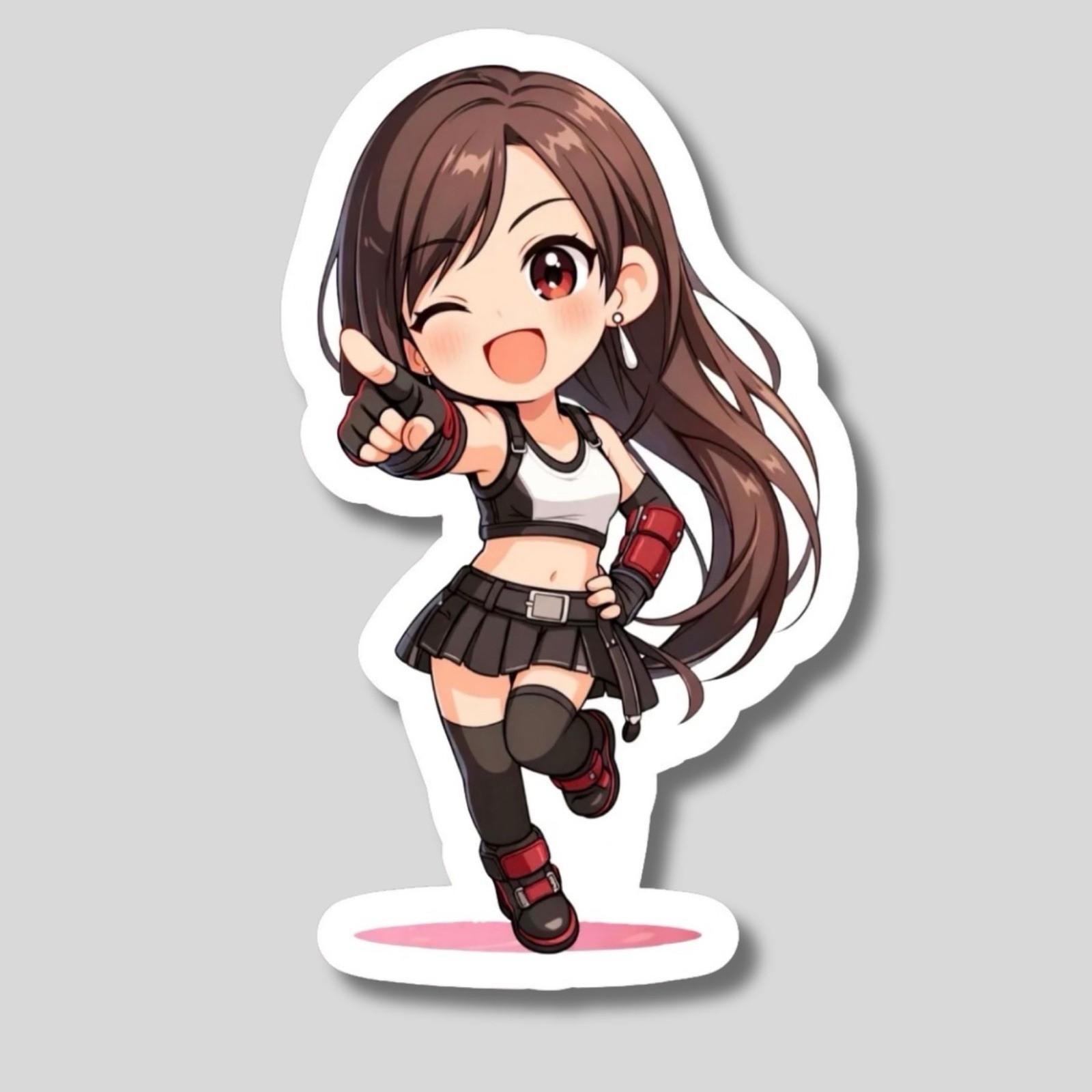 Tifa Hartlock, Final Fantasy 7, FF7, FFVII, Glossy Vinyl sticker, Decal