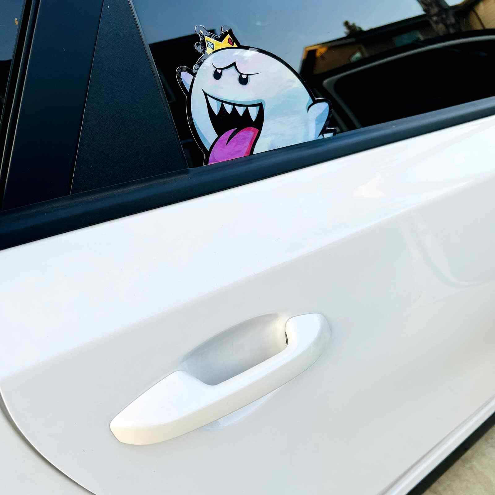 King Boo | Holographic Vinyl | Ghost Peeker Decal| Vinyl Decal | Vinyl Sticker