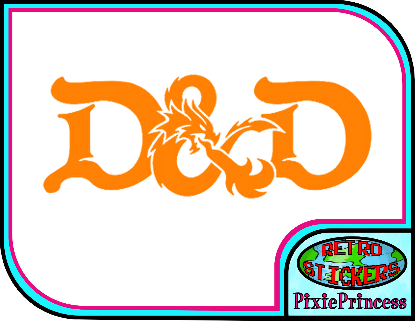 D&D Dungeon and Dragons Logo C Vinyl Sticker Board Game RPG Wall Window game