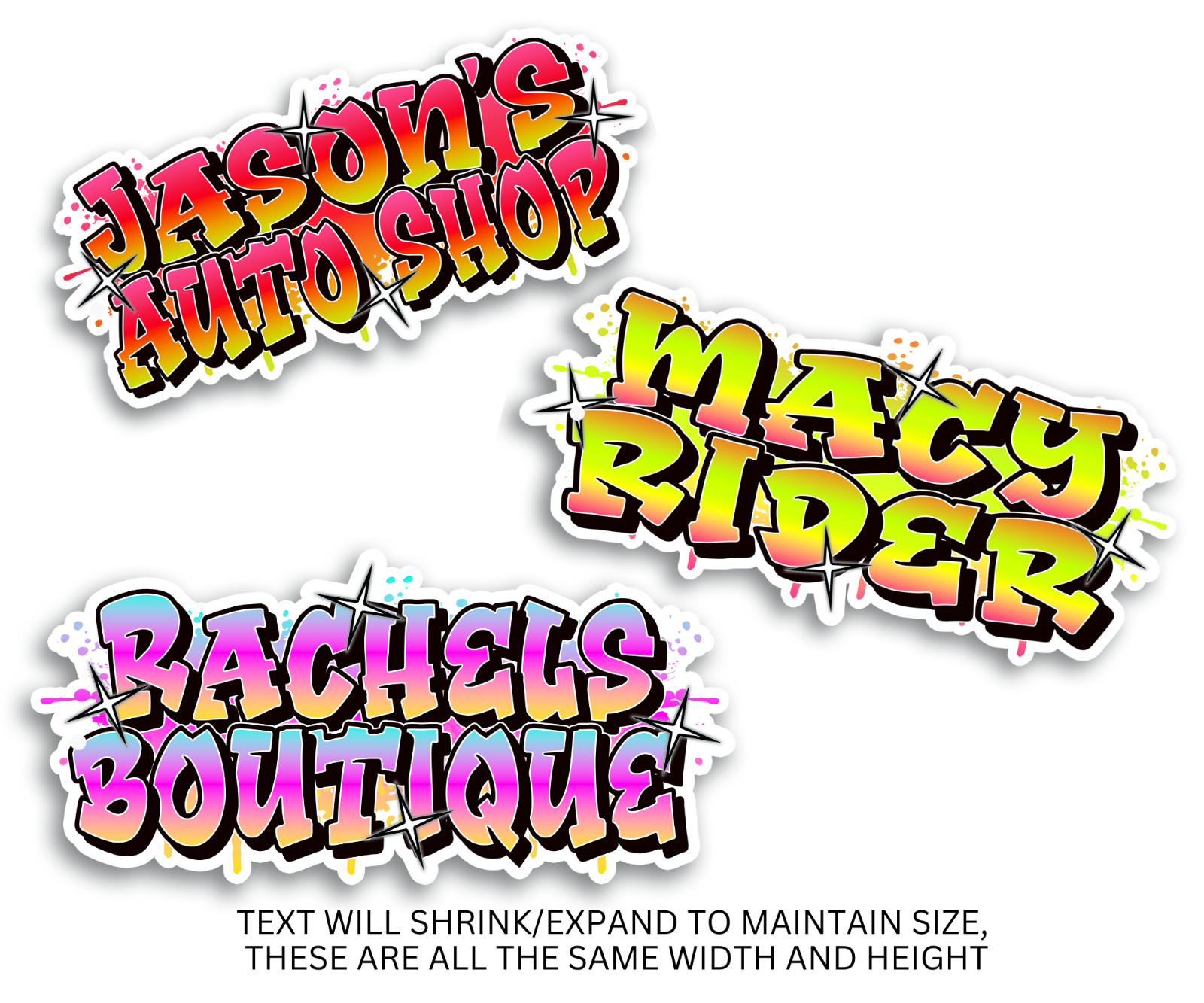 Personalized Graffiti Name Sticker Vinyl Decal Waterproof Laptop Bottle Gift Tag